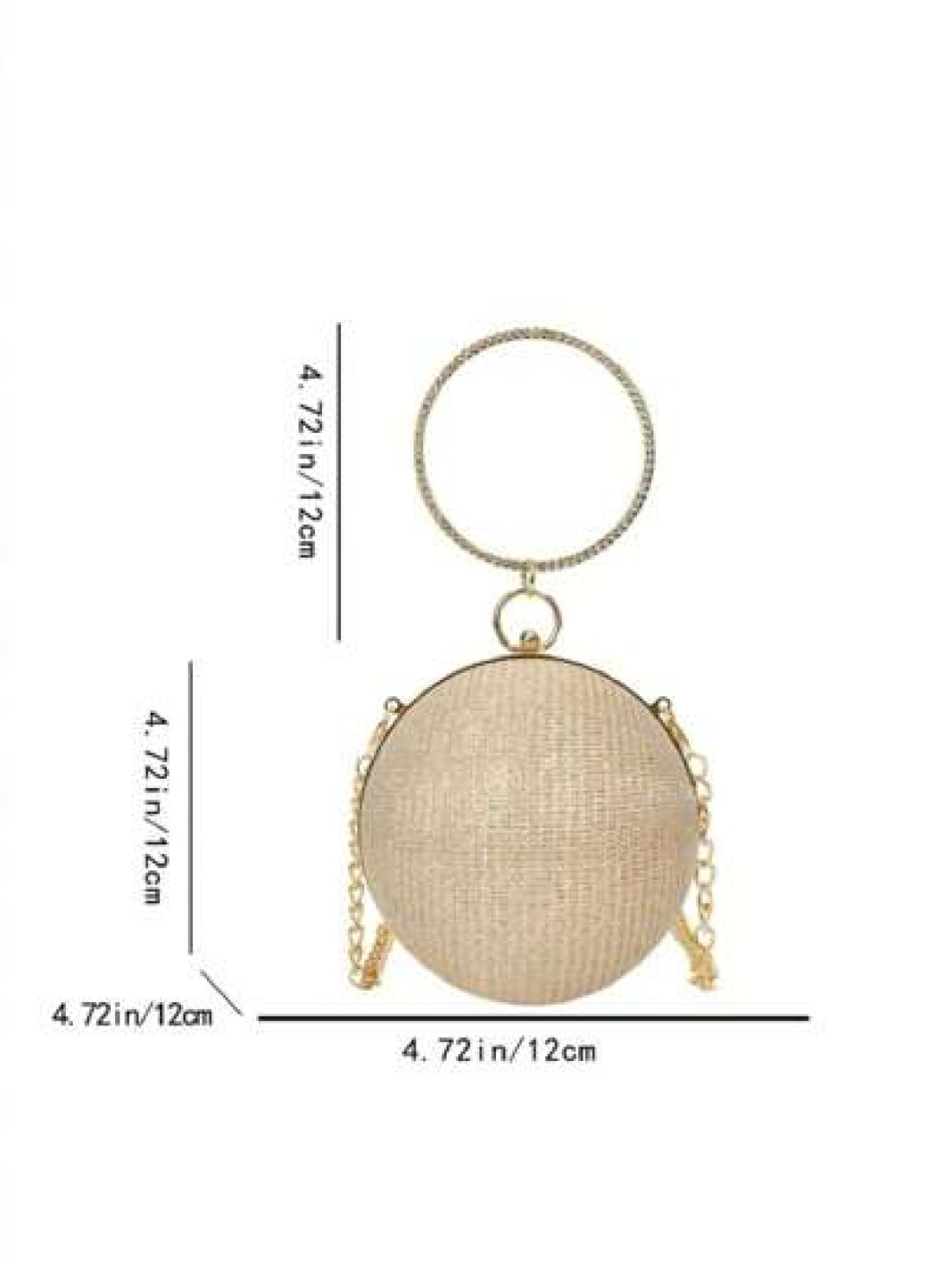 Dedoo Lightweight Business Casual Rhinestone Decor Bucket Bag Mini Drawstring Design Clear Bag Faux Pearl Bag Evening Bag Dinner Bag Glamorous Elegant Exquisite Quiet Luxury Rhinestone For Party Girl