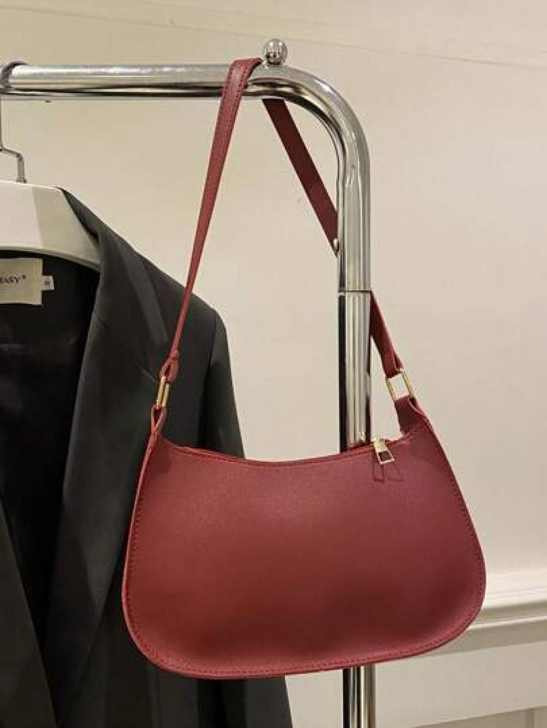 Fashionable Minimalist Shoulder Bag Retro Underarm Bag High End Lightweight Zipper Tote Bag Multifunctional European And American Street Style Elegant Handbag Large Capacity Small Purse Suitable For F