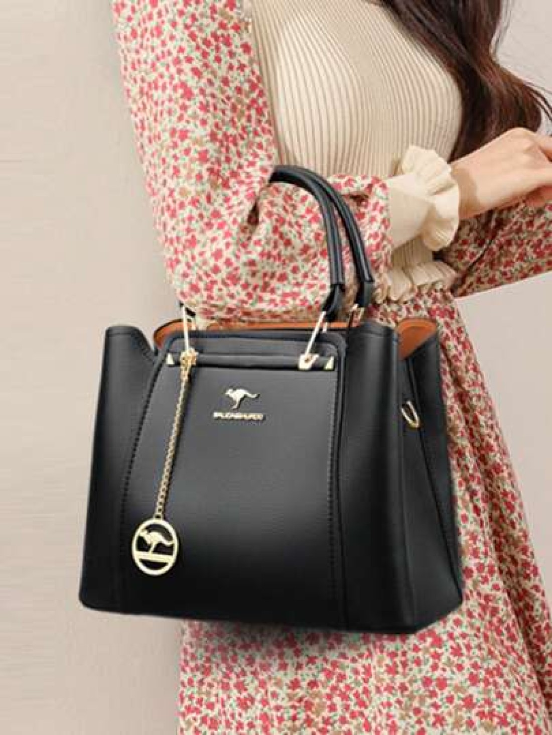 Luxury Brand Soft Leather Handbags Women Designer 3 Layers Shoulder Crossbody Ladies Large Capacity Shopping Messenger Tote Bag For Women Elegant Luxury