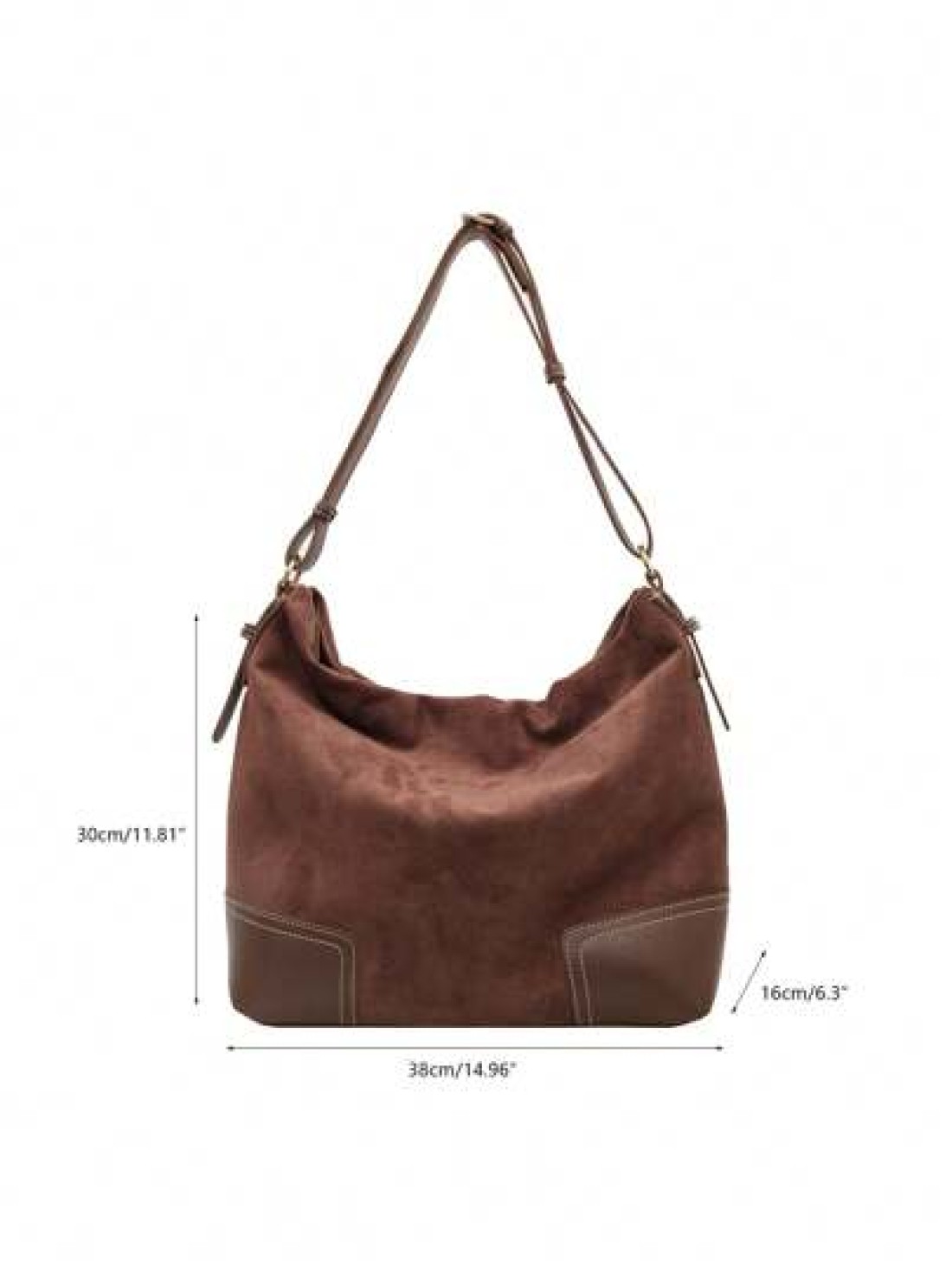 Fashion Casual Versatile Retro Solid Color Women Shoulder Bag