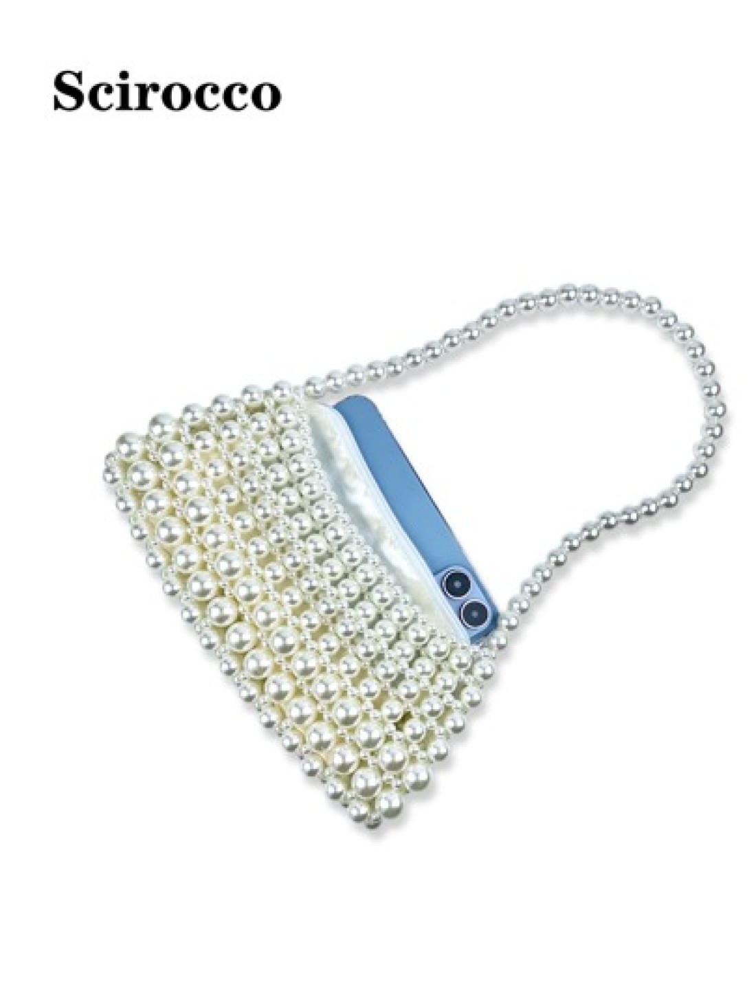 Pearl Handled Large Tote Bag With Bead Detail Shoulder Bag Or Underarm Bag