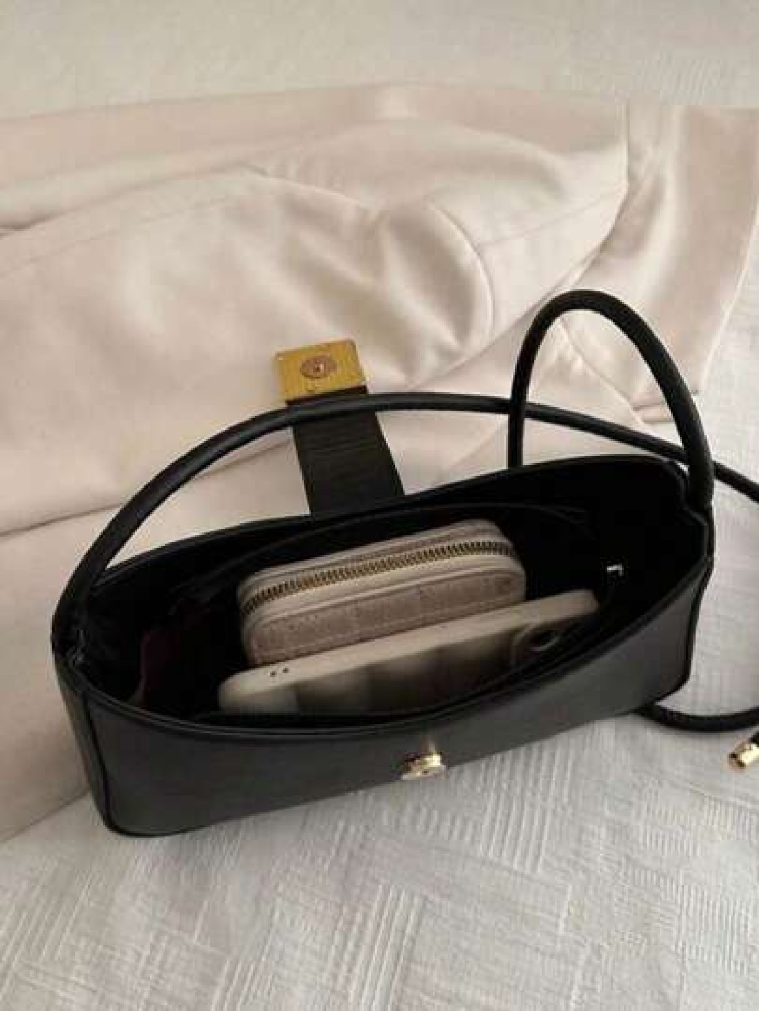 Women Fashion Casual Commute Solid Col Or Shoulder Bag Portable Crossbody Bag Suitab Le For Dating Shopping Gift