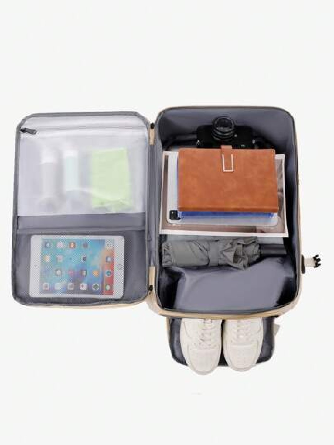 New Fashionable Simple Solid Color Large Capacity Backpack For Business Travel Luggage Bag Short Distance Multi Pocket Business Computer Bag Commuter Backpack