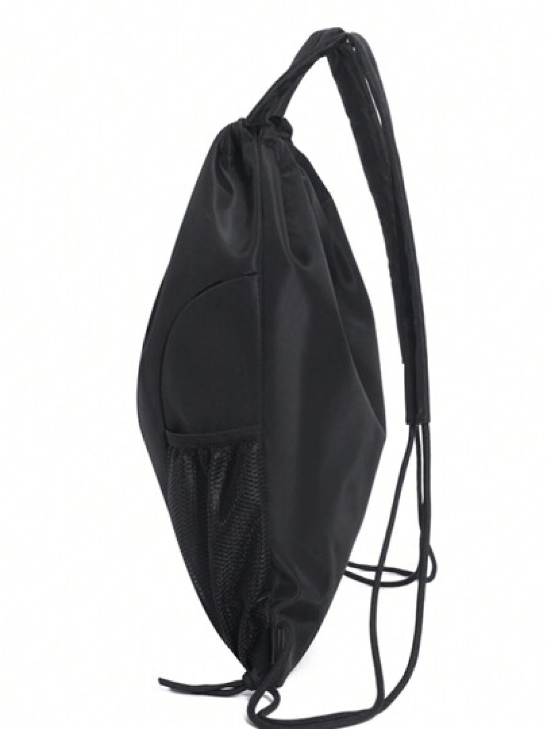 Large Stock New Arrival Water Proof Nylon Drawstring Backpack Solid Color Travel Outdoor Gym Bag Simple Outdoor Travel Backpack Weekend Summer Vacation Holiday Document Carry On Casual Black Personali