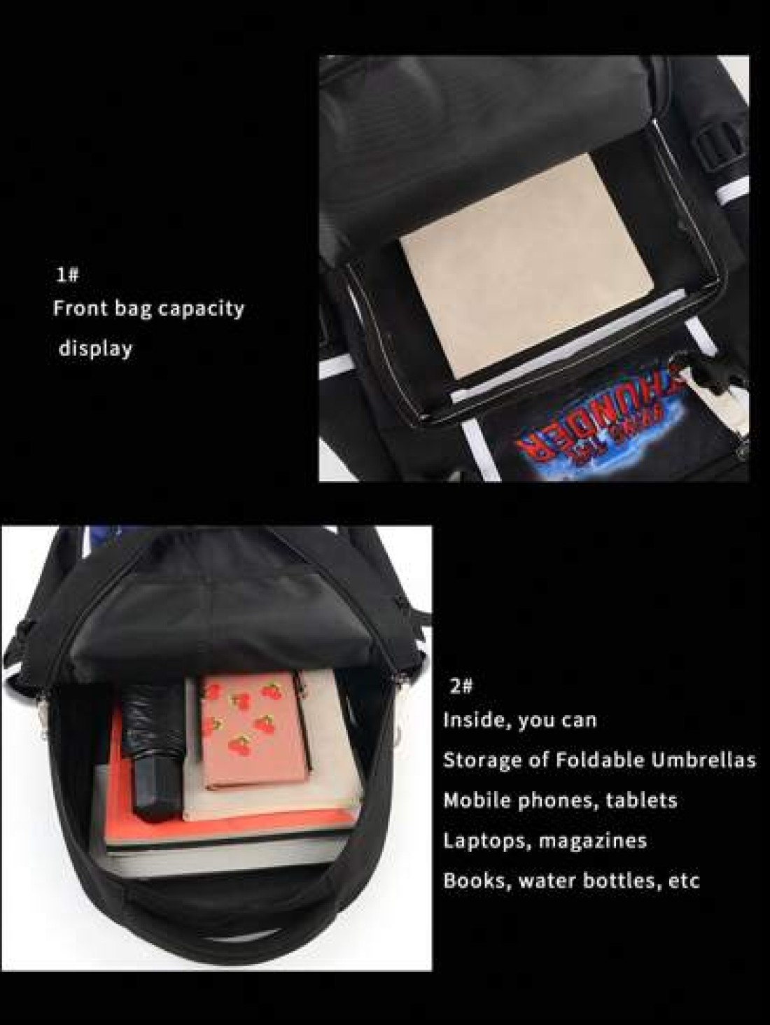 Marvel Graphic Print Oxford Cloth Backpack Minimalist Letter Design Large Capacity Laptop Bag Travel Bag Adjustable Shoulder Strap Multiple Compartments Suitable For Students Summer