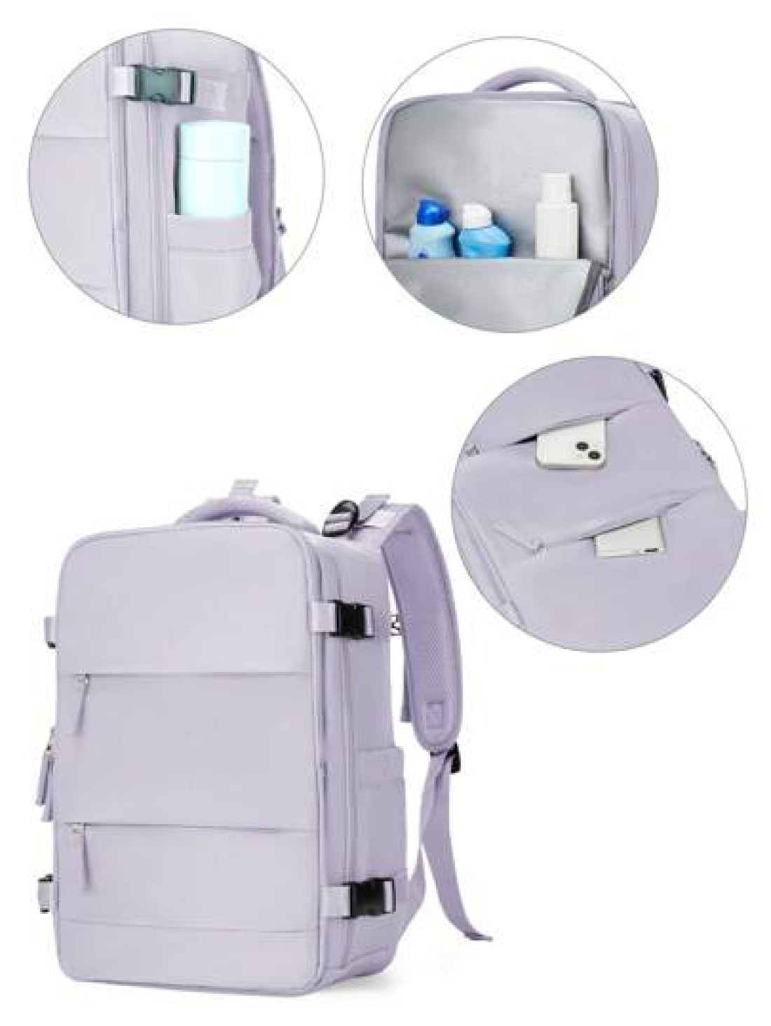 Lightweight Large Capacity Water Resistance Nylon Fabric Carry On Backpack Travel Backpack Computer Short Distance Business Backpack Fits15 6 Inch Laptop Suitable For Travel Business Vacation College