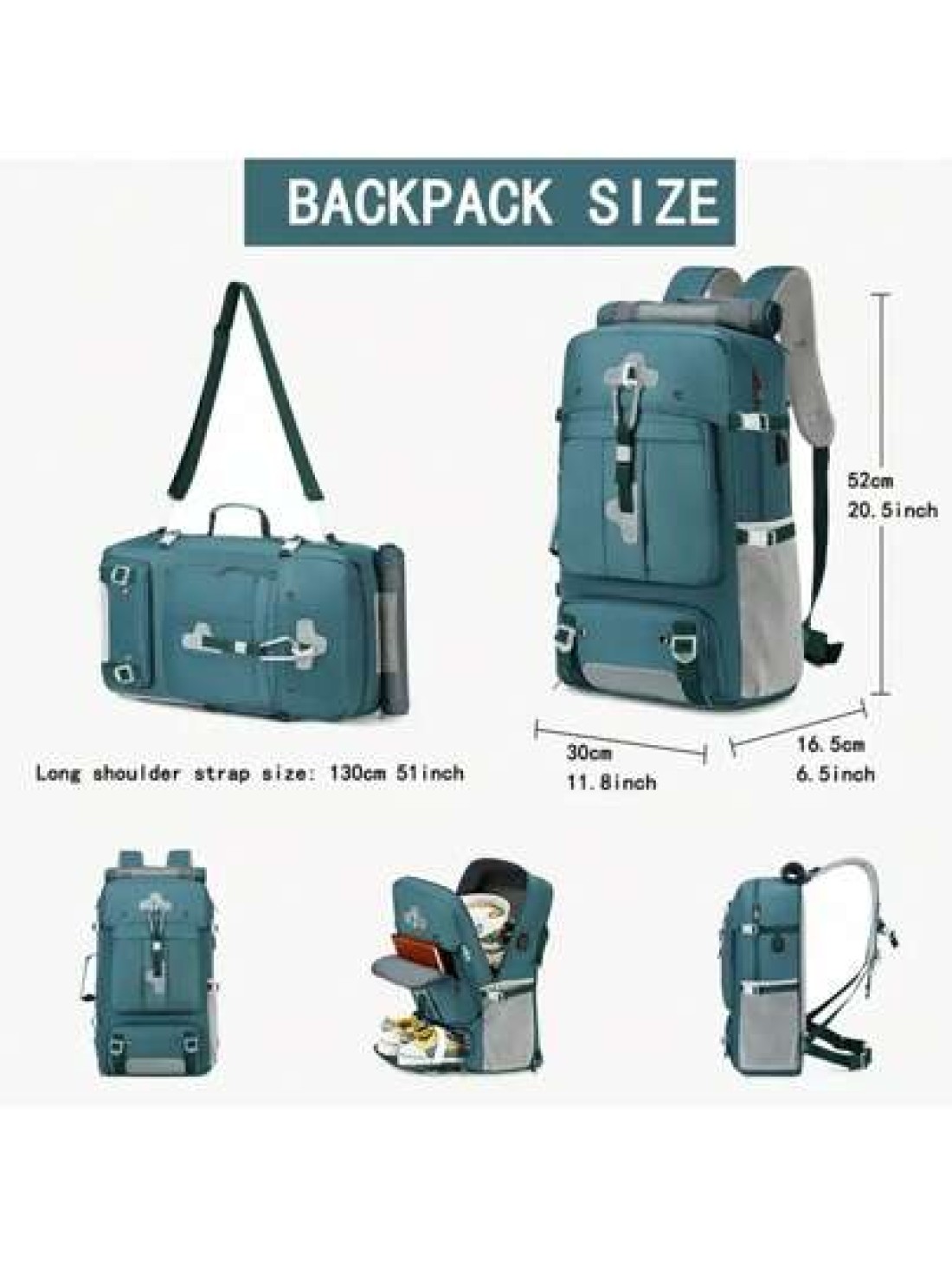 Spacious Lightweight Travel Backpack Hiking Backpack With Wet Dry Separation Outdoor Hiking Backpack With USB Multi Function Water Resistant Contrast Color Backpack Luggage Backpack For School And Tra