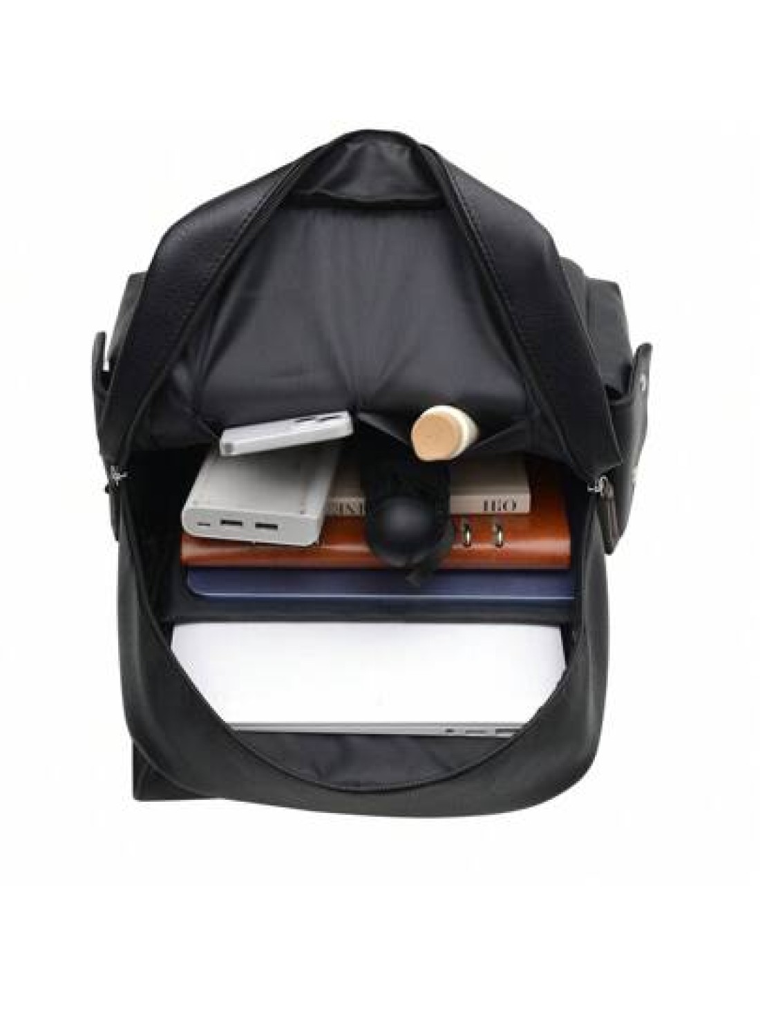 14 7inch Laptop Backpack Large Capacity Rucksack For School Teenagers Boys Men PU Leather Backpacks Male Schoolbag With Zippers High Quality