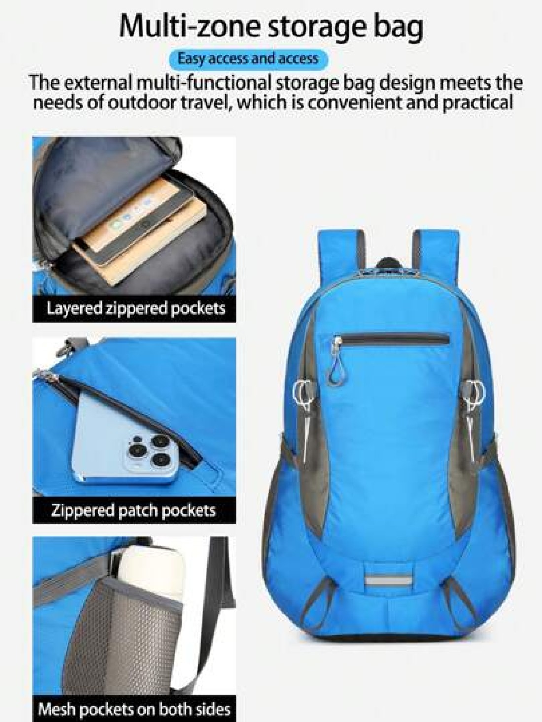 1pc Hiking Large Capacity Backpack Sports Backpack Laptop Travel Bag Sports Bag University Backpack School Backpack Outdoor Hiking Camping Sports And Leisure Backpack Vacation Essentials Lightweight A