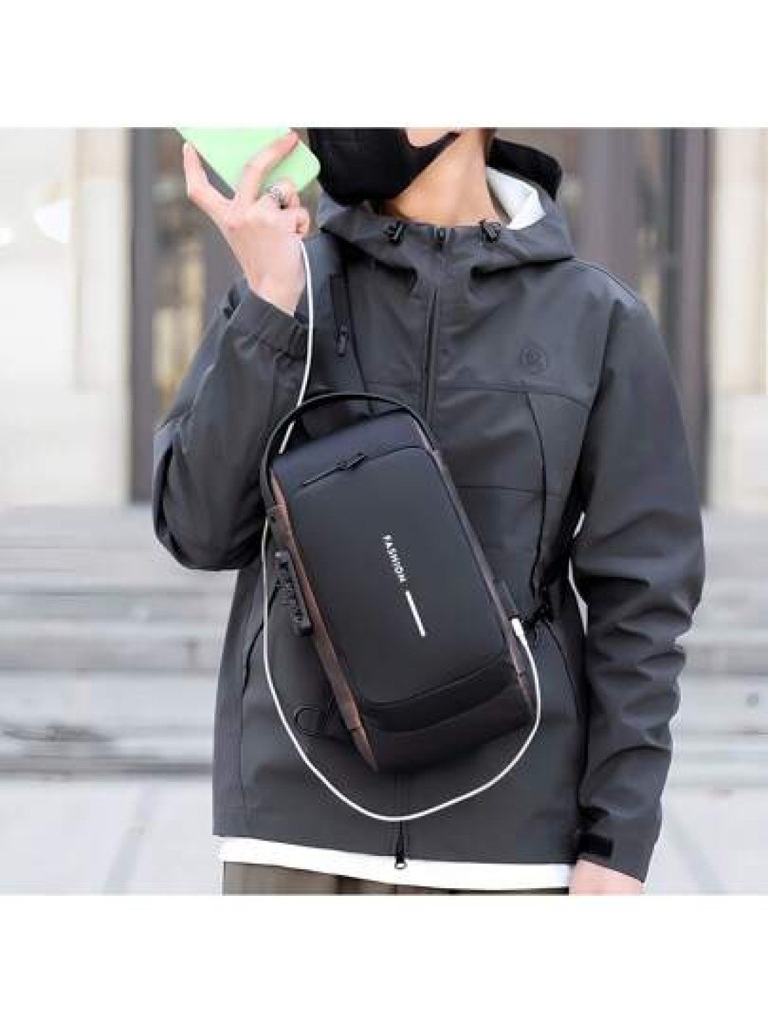 1 Multi Functional Waterproof Shoulder Bag Suitable For Outdoor Travel And Work Large Capacity Messenger Bag