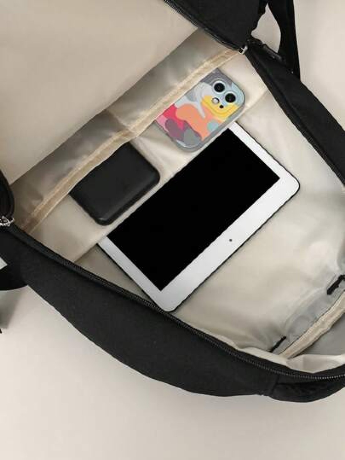 Large Capacity Men s Backpack Stylish And Simple With Multiple Pockets Suitable For Students Versatile Letter Print Commuting Unisex