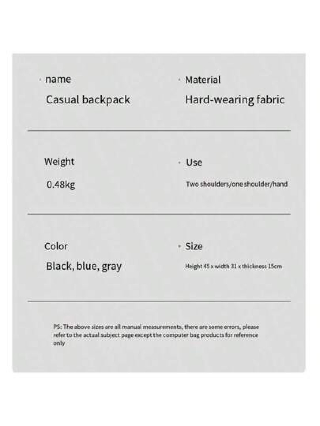 Men s Backpack For Casual Travel Laptop Compartment Korean Fashion Stylish Student Schoolbag Solid Color Rucksack