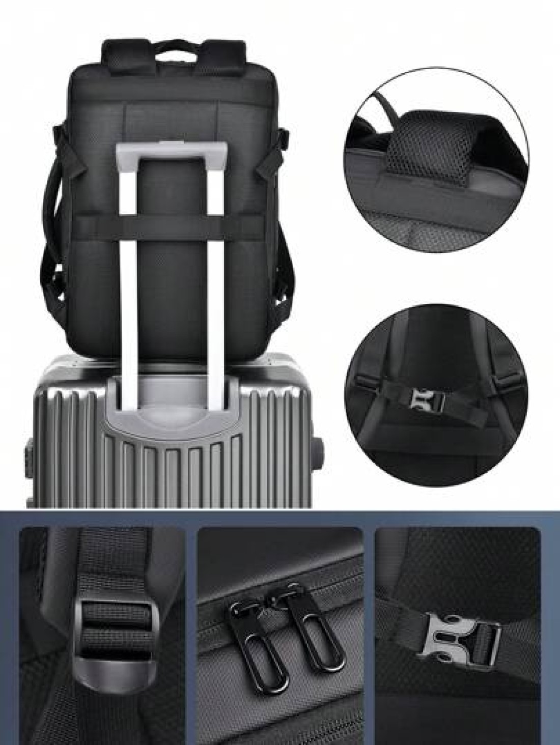 Men Backpack Rucksack Business Backpack With USB Charge Port 1pc Expandable Laptop Backpack Casual Multi Pocket Daypack Large Capacity Fashion Backpack High Quality Waterproof Oxford Male Travel Commu