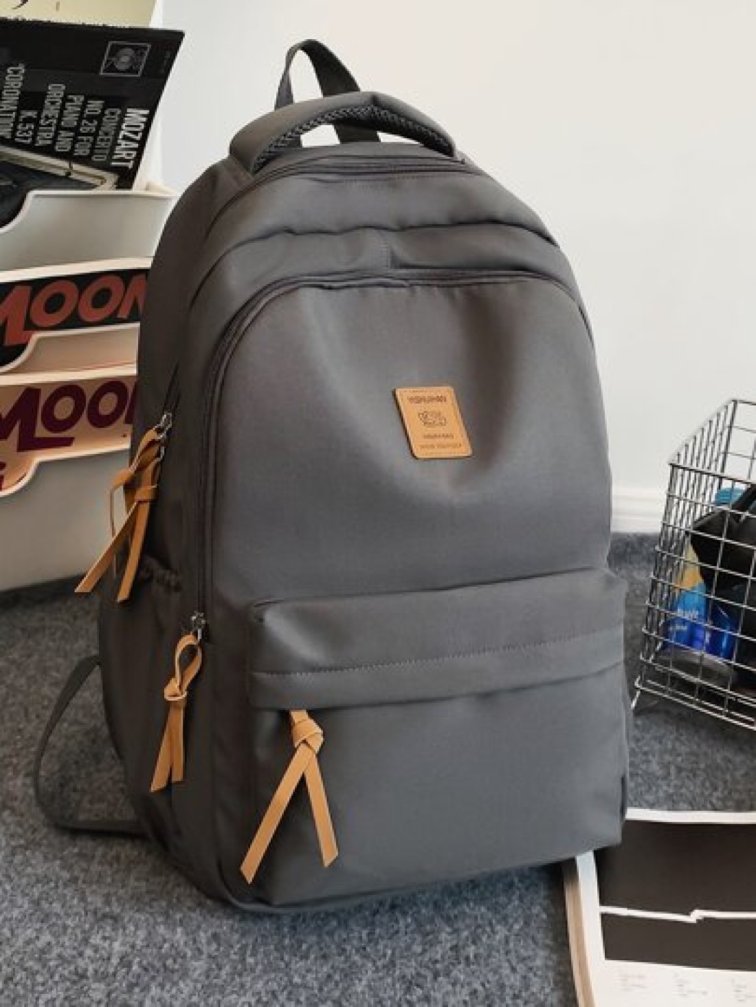 Canvas Backpack Large Capacity School Bag Casual Travel Rucksack Laptop Bag College Bag Summer Dad Bag For School Multi Functional For Books For School Supplies Teenagers Freshmen High School Universi