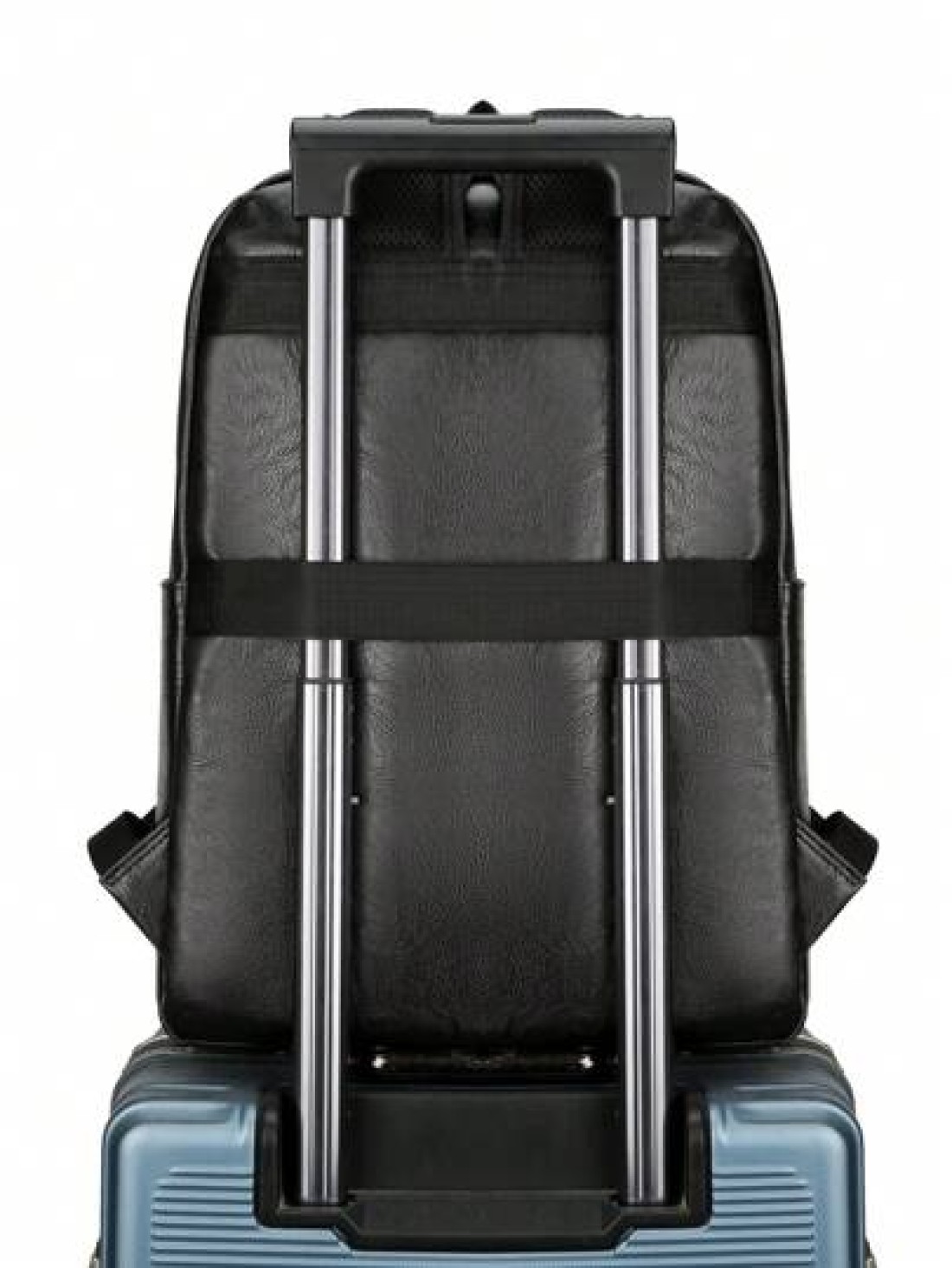 Faux Leather Vintage Backpack Slim 15 6 Inch Laptop Bag Casual Travel Daypack Brown Black Vacation School Summer Water Proof Carry On PU Leather Business Casual Black Husband Purse Holiday Computer Bl