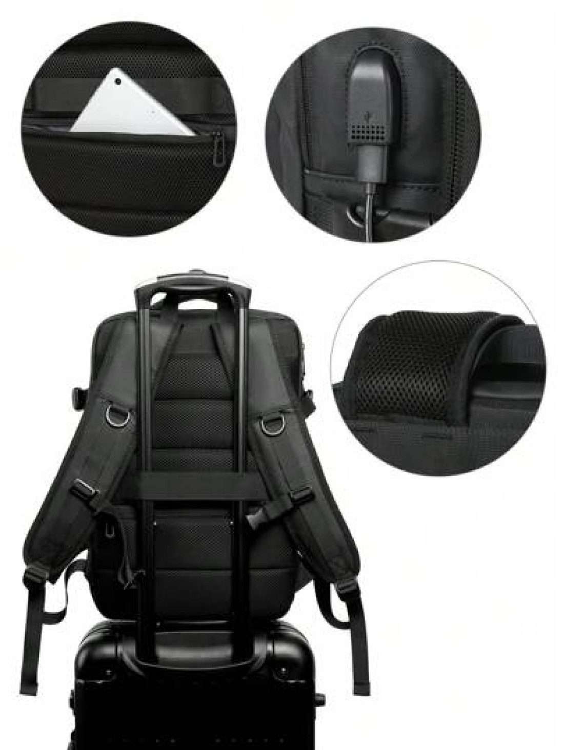 17 Inch Medium Functional Backpack Zip Front With Usb Charging Port School Bag School Backpack For School Daypack Laptop Bag Computer Bag Bookbag Rucksack Shoulder Bag Travel Bag Sport Bag College Bag