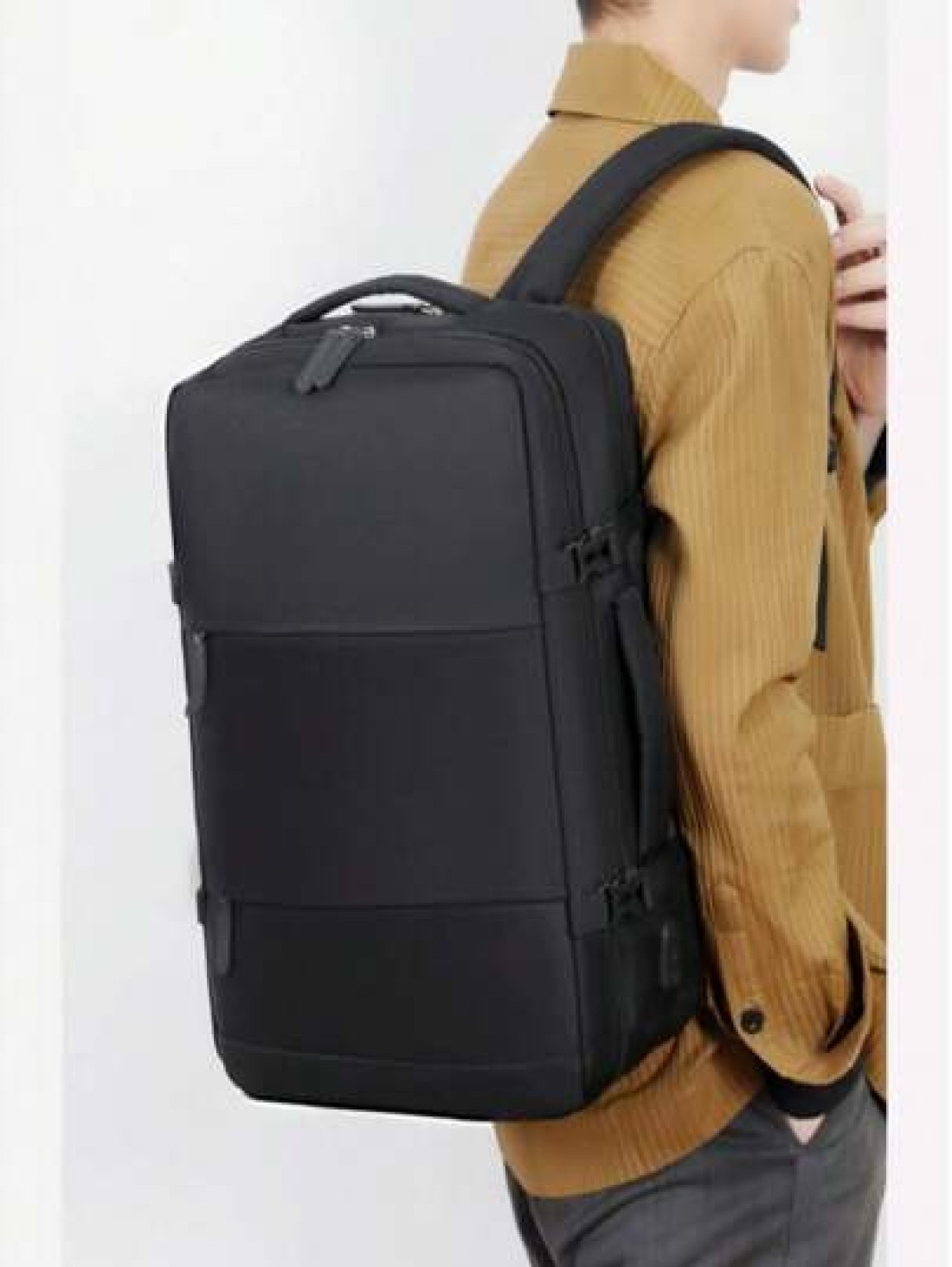 1pc Large Travel Backpack For Men Business Laptop Backpack Carry On Bag 40x20x25 Carry On Backpack Airline Approved Waterproof Backpack Multifunctional Independent Shoe Compartment Wet And Dry Separat