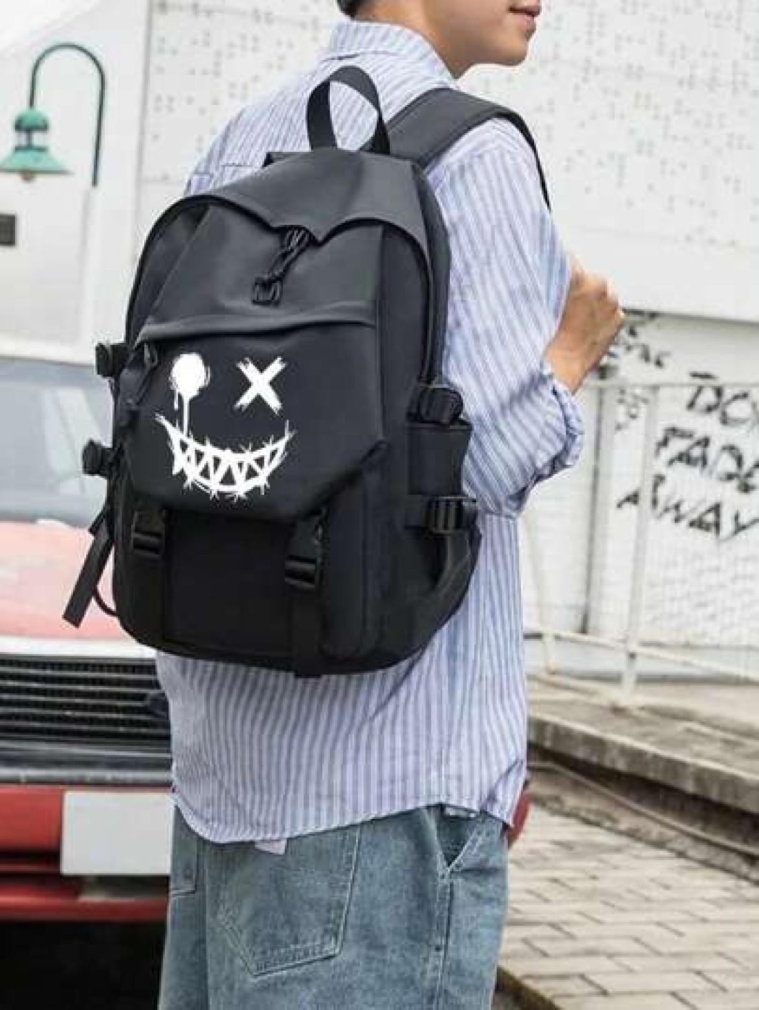 Unisex Large Capacity Luminous Casual Backpack Solid Color College High School Student Backpack For Men Fashionable Lightweight Simple Waterproof Backpack Korean Style Travel Laptop Bag Anime School S