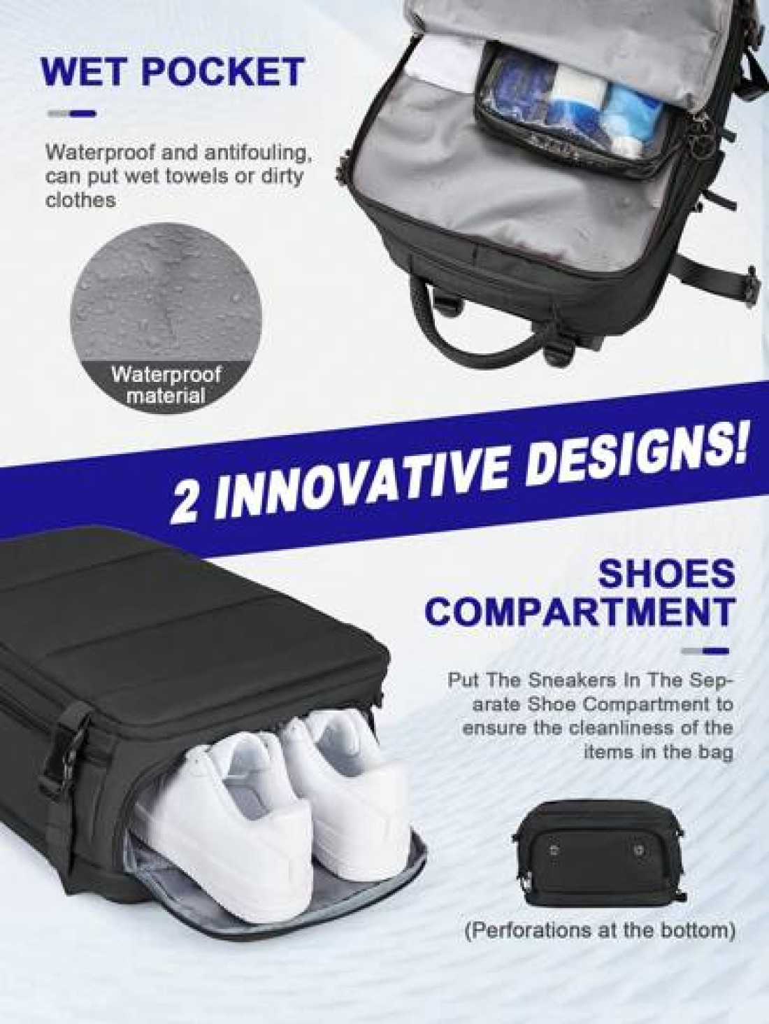 Floless Travel Backpack Work Bag Carry On Hand Luggage Water Resistant Business Large Daypack Weekender Bag Slim Laptop Backpack With USB Charging Port College Bag Computer Bag Gifts Fits 15 6 Inch No