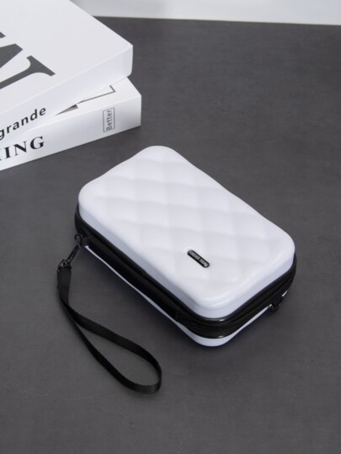 Mini Simple Rhombus Crossbody Bag Shoulder Bag Water Resistant PVC Hard Shell Bag For Men Casual And Versatile College Bag Summer Dad Bag For School Multi Functional Messenger Bag Sling Bag Student La