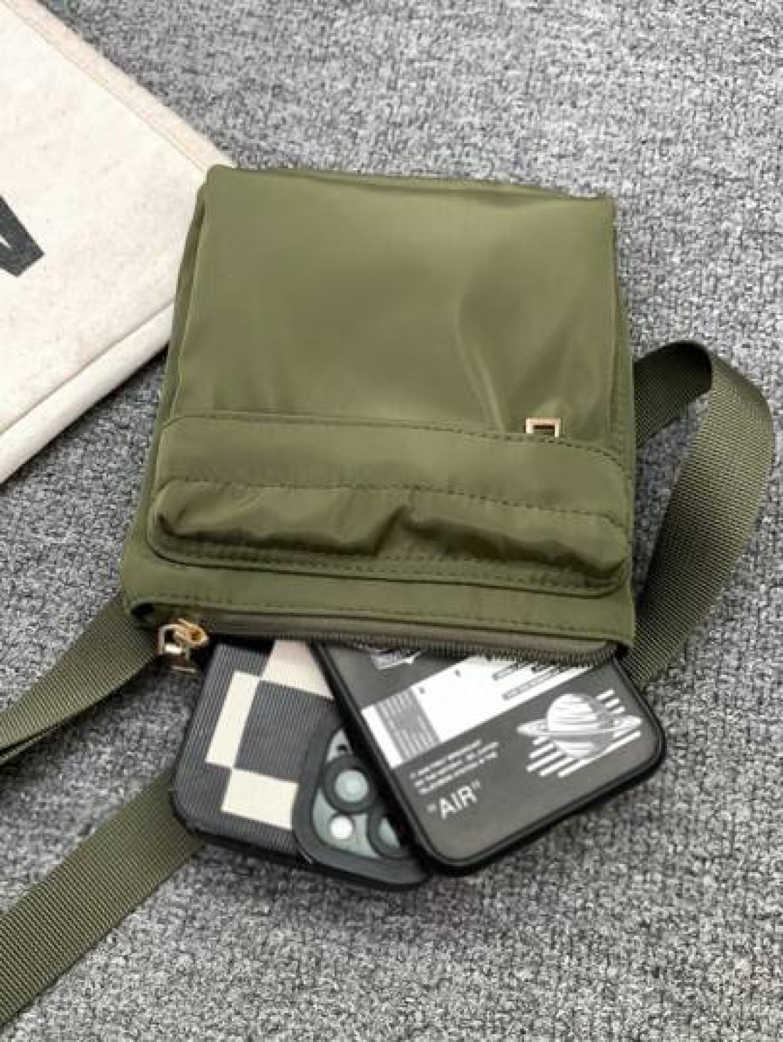 Men s Mini Shoulder Bag Messenger Bag Crossbody Bag Wallet Purse Sling Bag