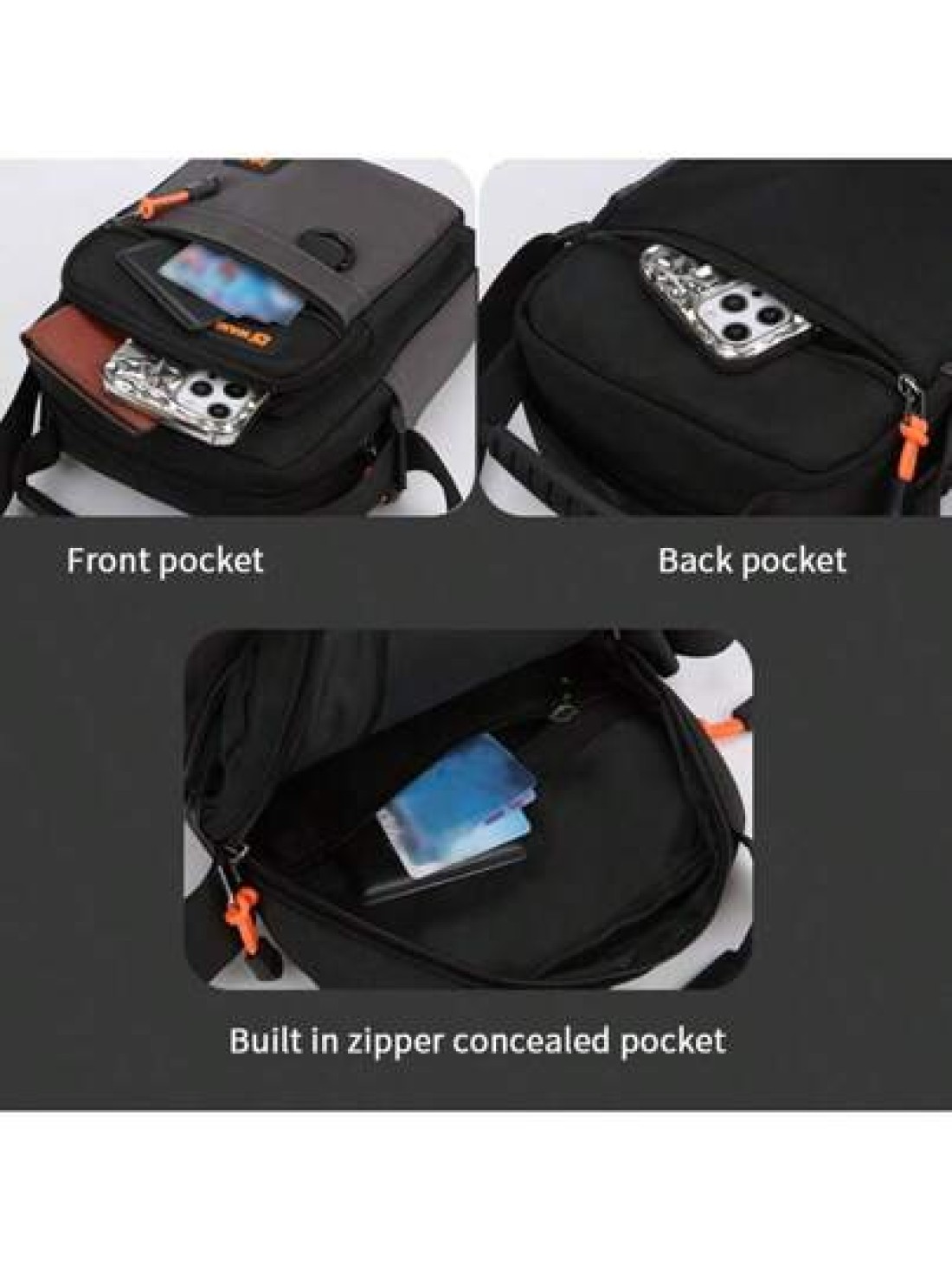 New Men s Sling Bag Casual Contrast Color Letter Pattern Messenger Bag Multi Functional Oxford Cloth Water Resistant Large Capacity Crossbody Bag Christmas Fall University Cross Body Bag Side Bag Gift