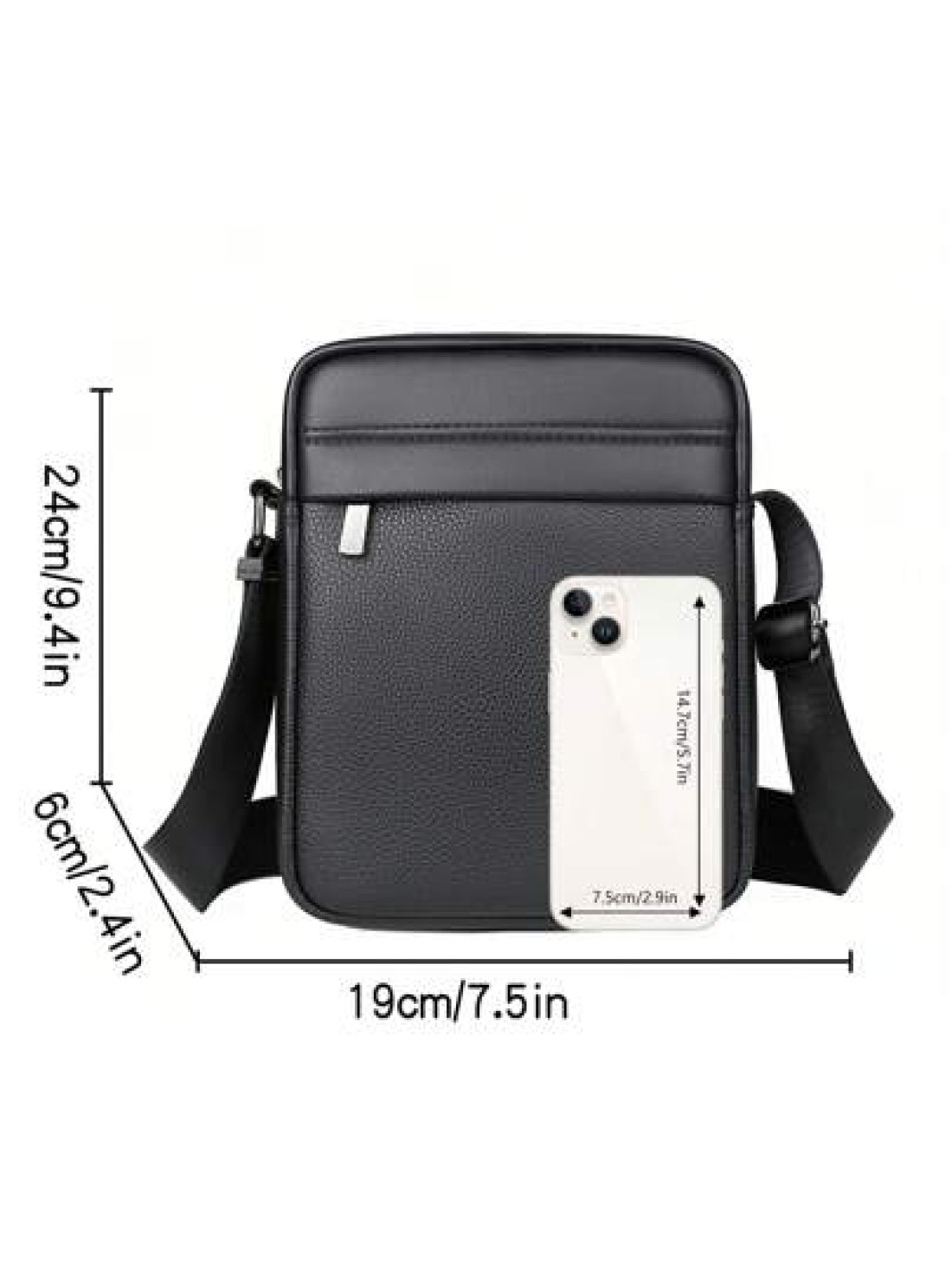 saroxi 1pc Men s PU Leather Square Shoulder Bag Casual Crossbody Bag With Side Pocket Summer Casual Messenger Bag Versatile Scratch Resistant For Commuting Simple Style Black Bag Gift For Boyfriend Hu