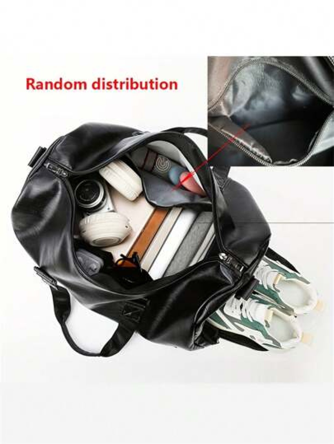 Fashion Soft Leather PU Large Capacity Duffel Bag Dry And Wet Separation Travel Bag Independent Storage Shoes Fitness Bag Multi Function Boarding Bag Necessary Mommy Bag With Children Suitable For Sch