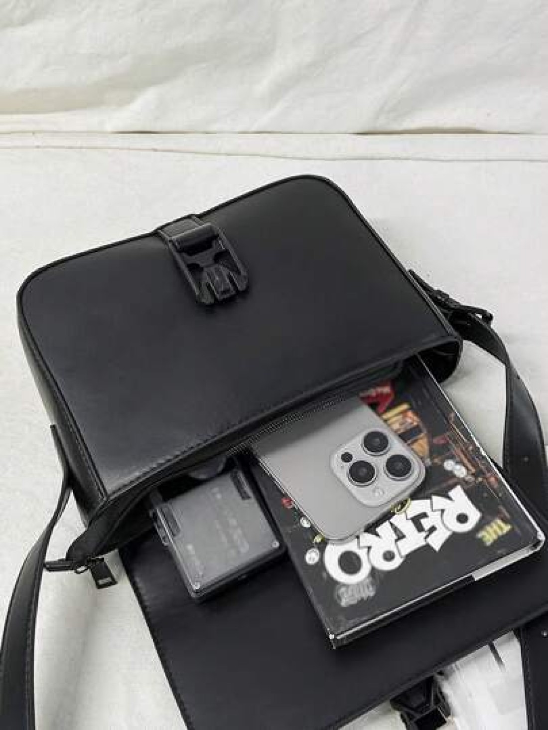 peach tree Men Messenger Bag Briefcase Box Bag Shoulder Bag Small Square Bag Business PU Waterproof Flap Bag Wallet Neutral Business Storage Bag Suitable For Business Large Capacity Keep Your Items Or