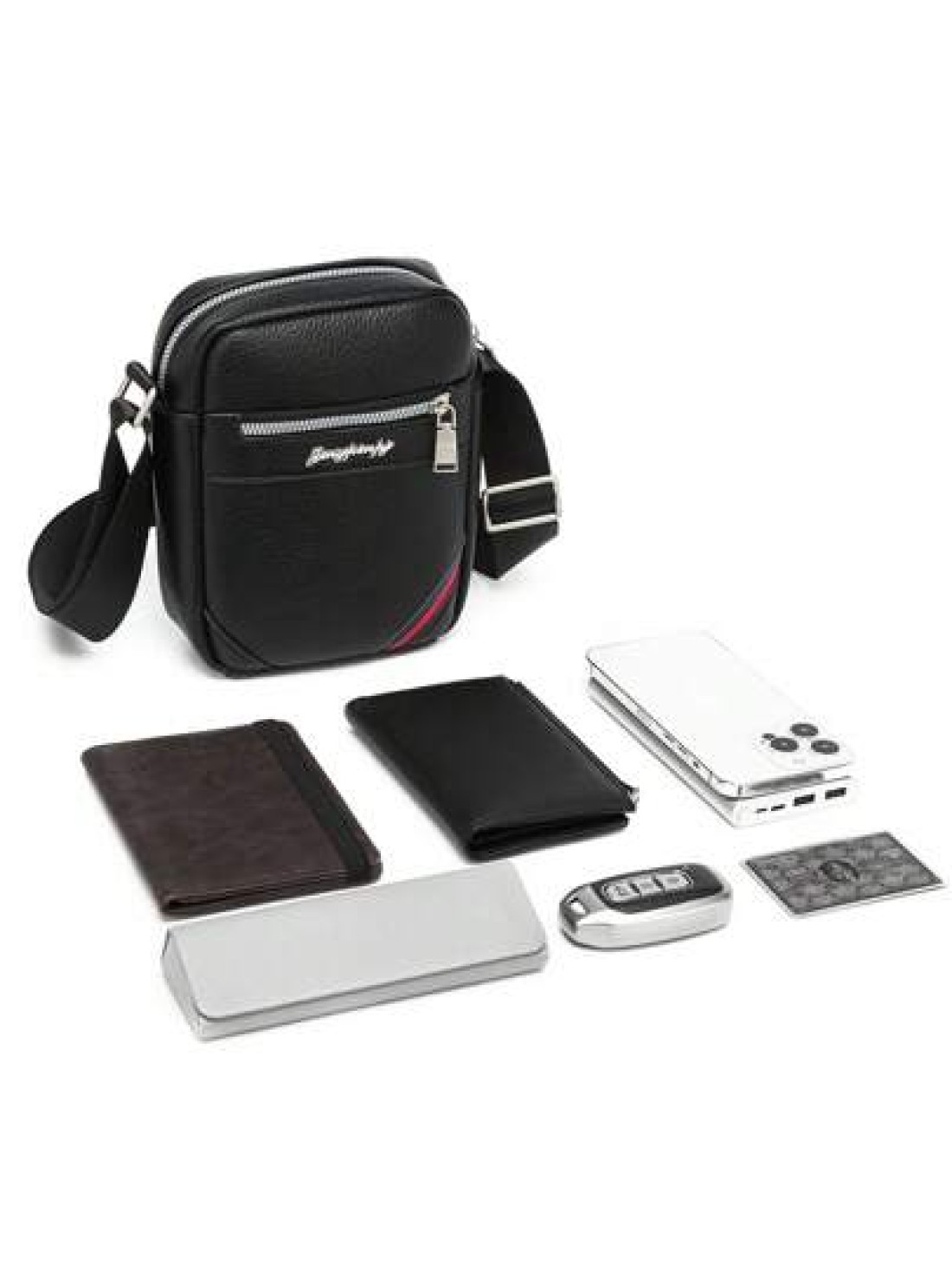 Men s Classic Square Business Messenger Bag Casual Shoulder Bag Crossbody Satchel Suitable For School Commute Travel