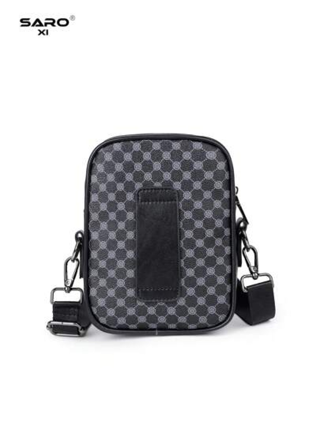 1pc Retro Men s Shoulder Bag Side Pocket Messenger Bag Casual Crossbody Bag Multi Functional For Commute PVC Black Simple Design Gift For Boyfriend Fashion