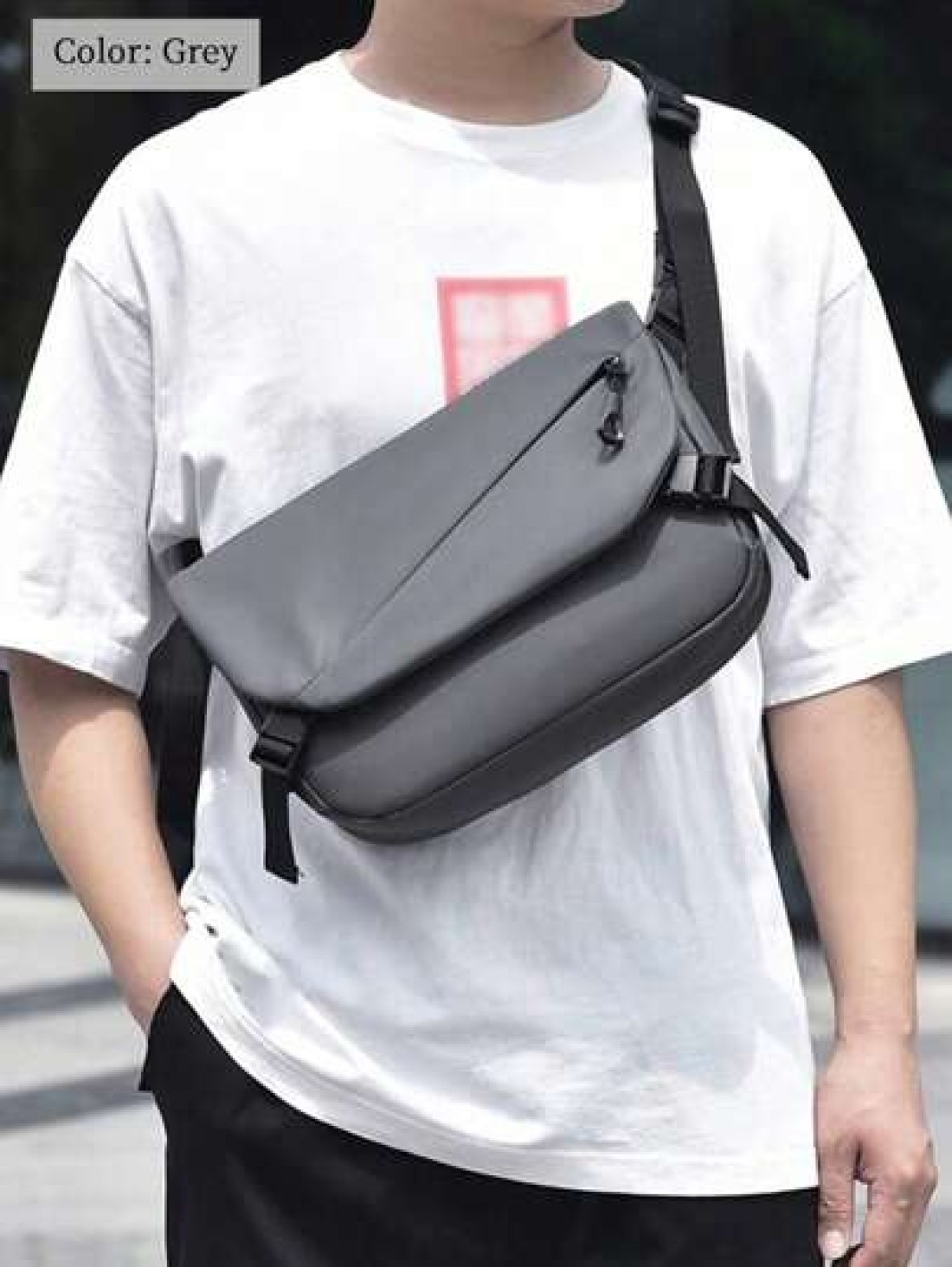 Men s Messenger Bag Fashion Large Capacity Shoulder Diagonal Bag Solid Color Square Bag Water Resistant PU Crossbody Bag Lightweight Casual Crossbody Bag Suitable For Men Youth Gift Men Bag Gifts For