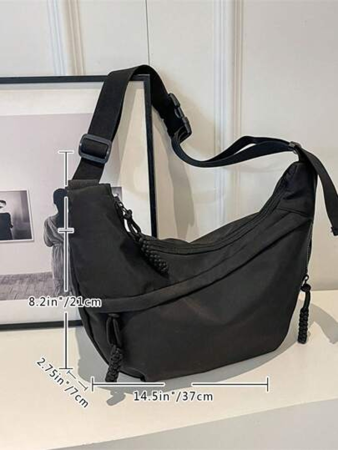Fashionable Casual Nylon Crossbody Bag For Men Adjustable Strap Lightweight Versatile Suitable For Commuting Travel Outdoor Summer Personalized Gift For Teenage Young Men Husband Boyfriend Lightweight