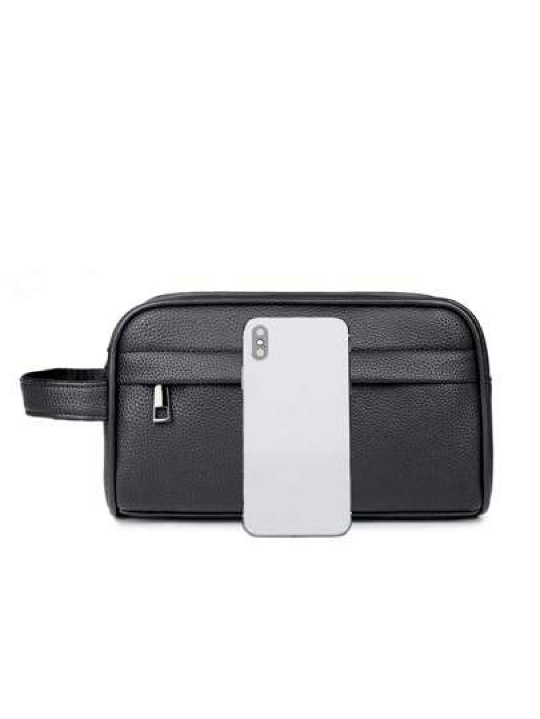 New Men s PU Leather Business Casual Clutch Bag Large Capacity Fashion Versatile Wristlet Suitable For Shopping Short Distance Travel