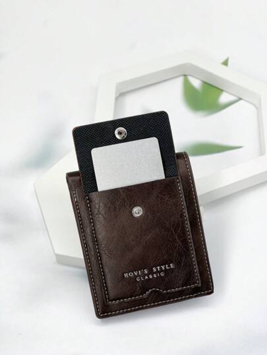 HOVI S Men s Short Wallet Casual Fashion Retro Wallet For College Students Business Youth New Multi Card Slot Color Block Design