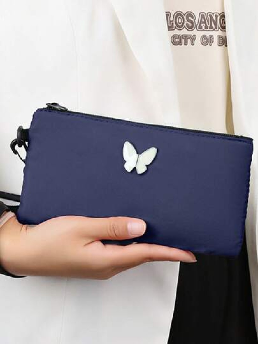 Butterfly Storage Makeup Bag Portable Handheld Bag Niche Change Card Bag