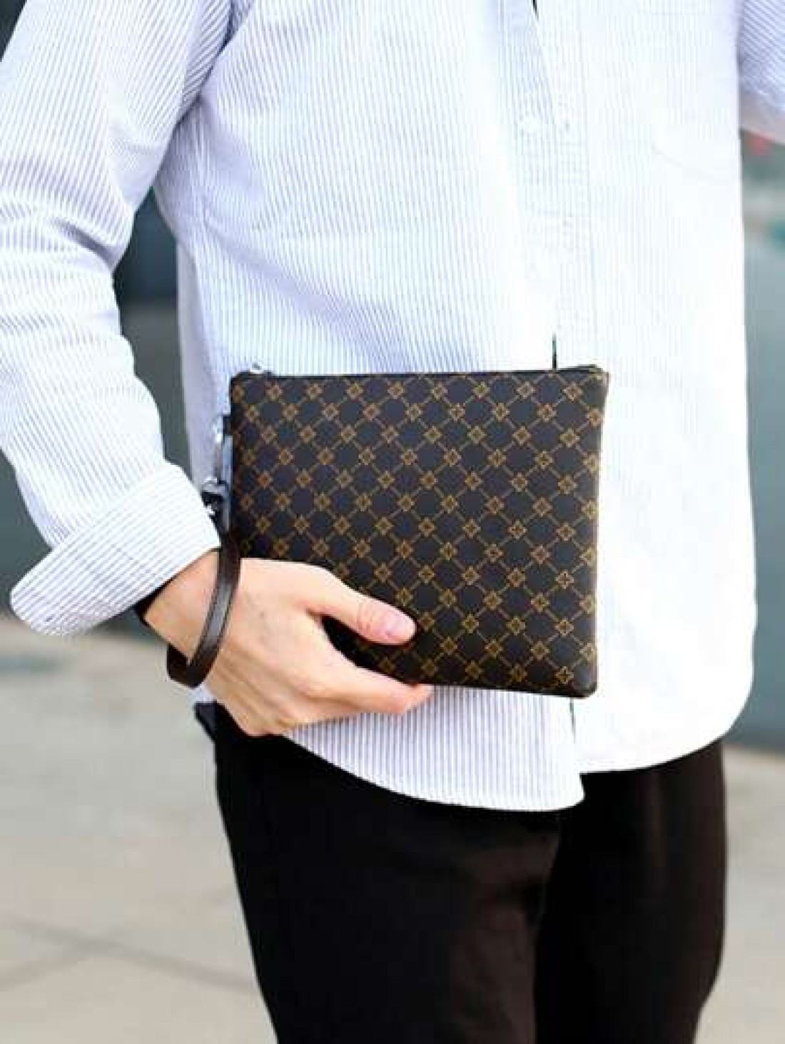 Men s Fashion PU Clutch Bag Pu Leather Men Wallet Brown Coin Clutch Purse Male Hand Bag Office Supplies Vintage Valentines Gift Vintage Bag Old Money Multi Functional Men Bag Travel Winter Wash Bag Mu