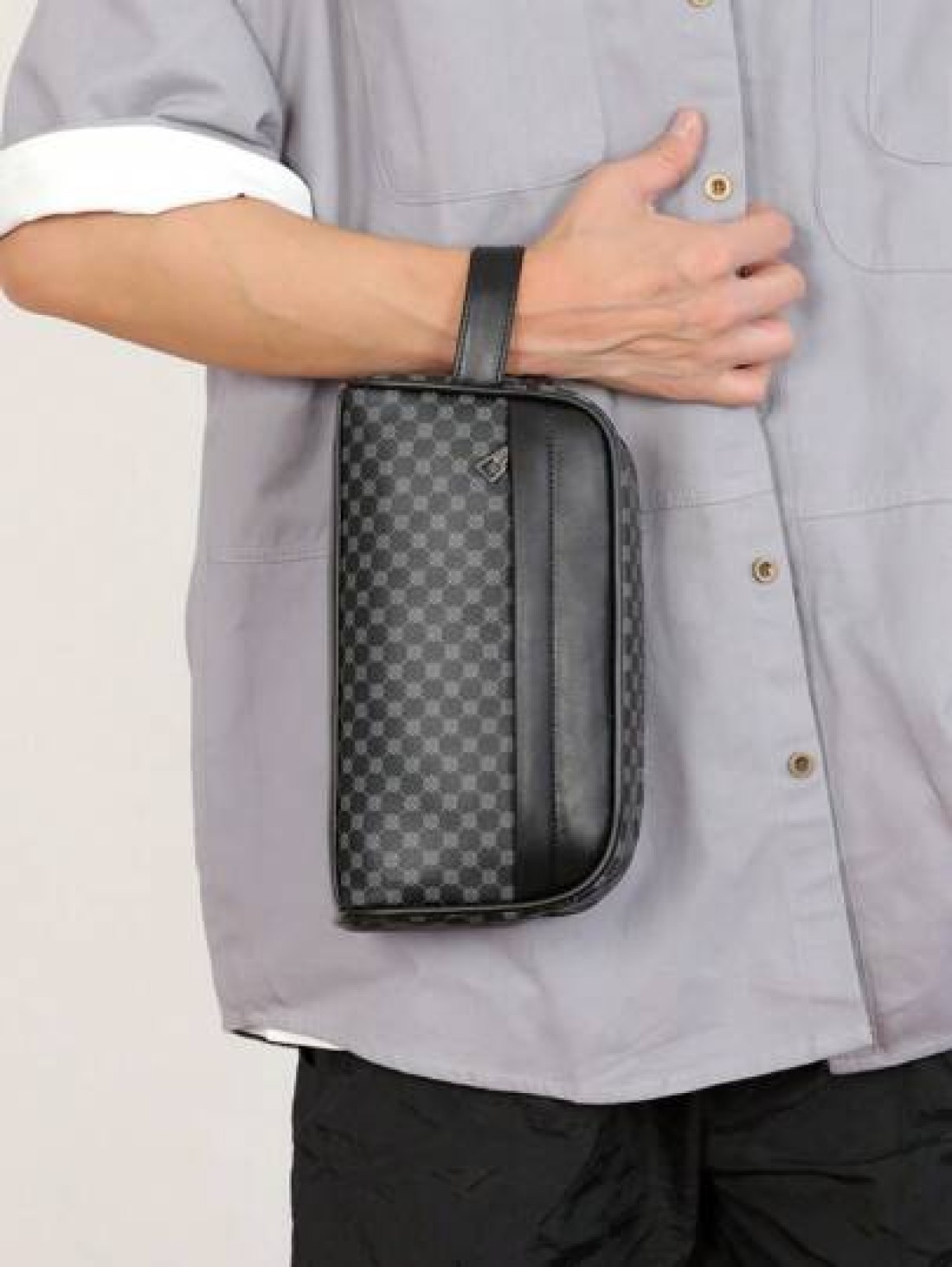 PU Leather Clutch Wallet Business Wrist Bag Anti Theft Clutch Bag Phone Bag Handbag Travel Toiletry Bag Shaving Storage Pouch Christmas Gifts Fall Scream Bag Wallet Hand Bag Men Thanksgiving Winter Pu