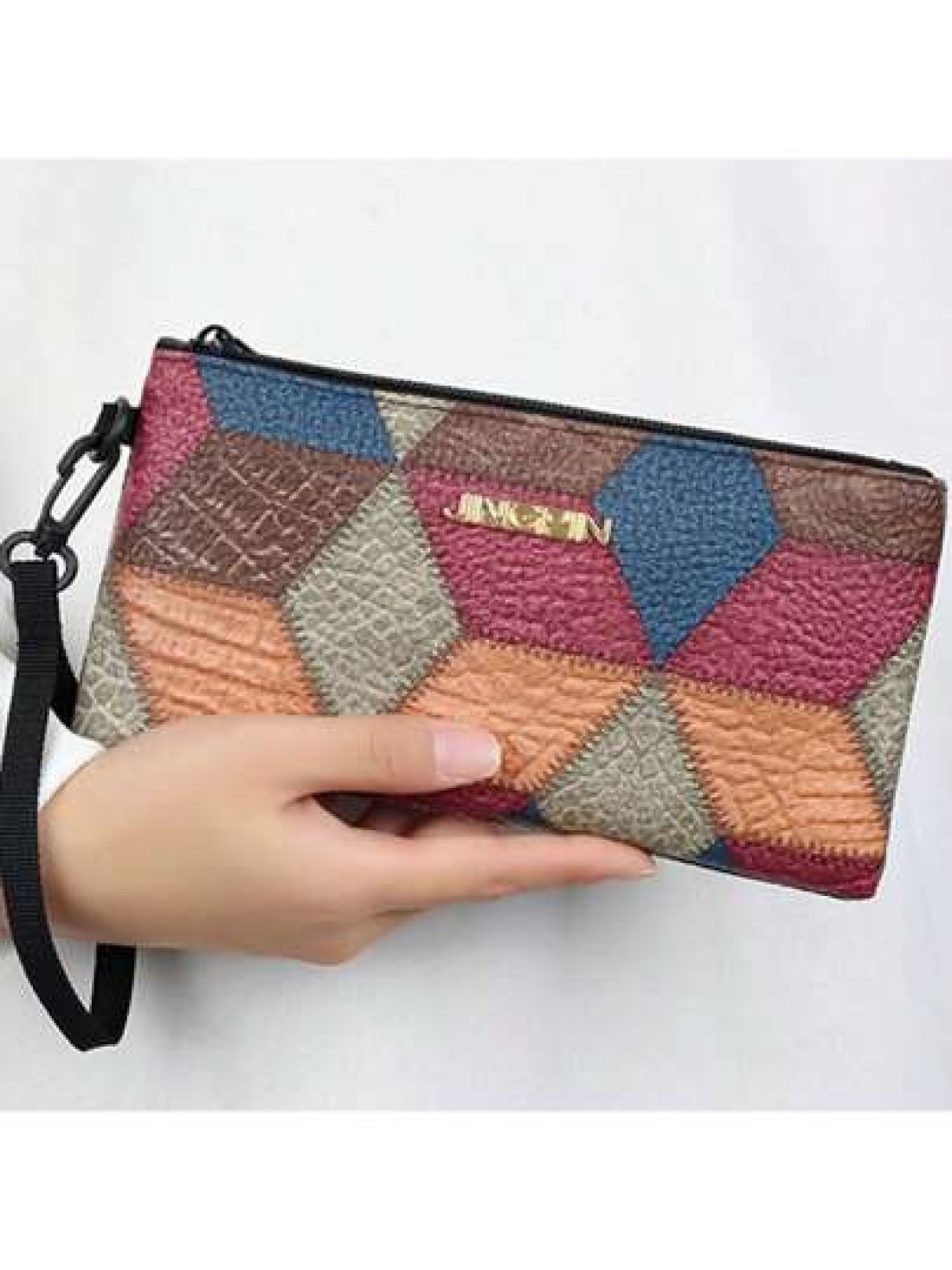 Men s Hand Bag Small Square Bag Stitching Handbag Fashion Fashion Niche Wrist Bag