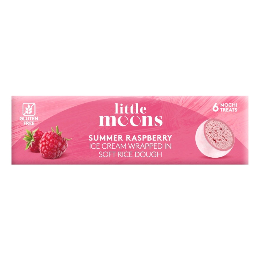 Little Moons Summer Raspberry Flavoured Mochi Ice Cream, 192g