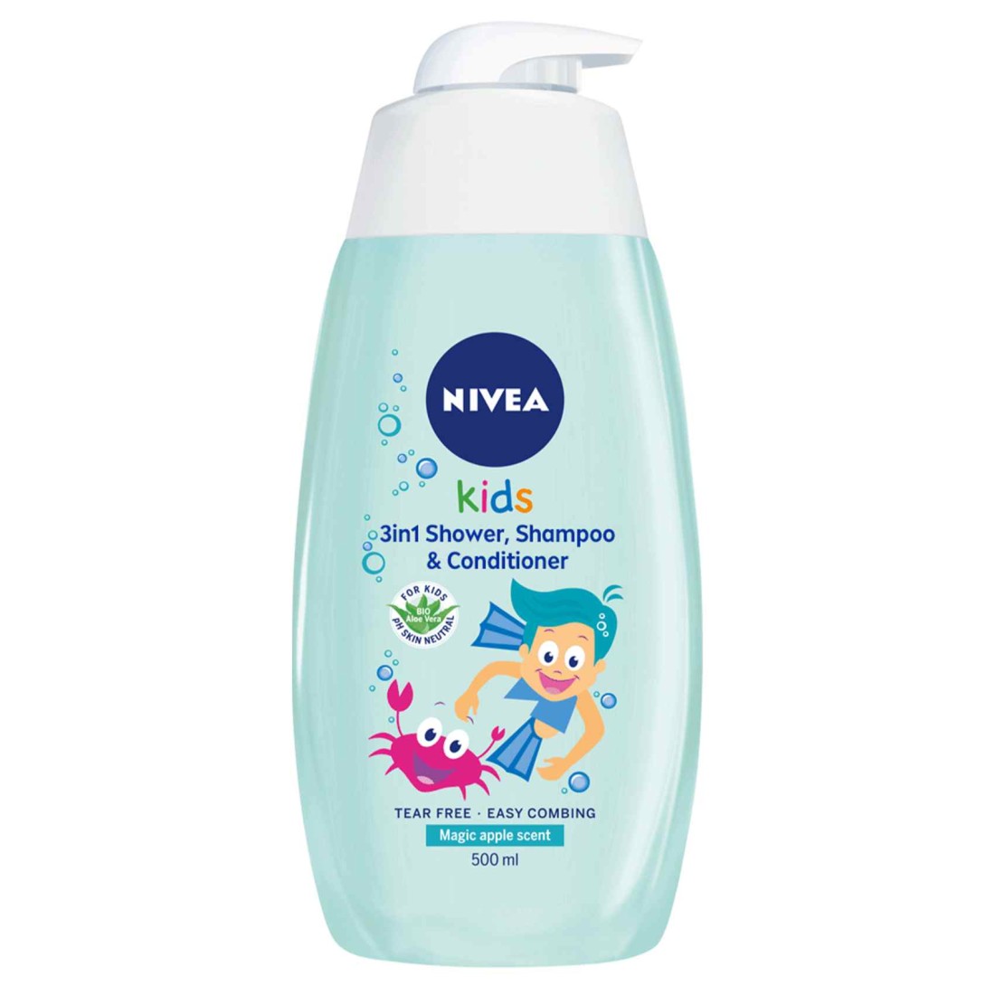 NIVEA 3in1 Kids Shower, Shampoo &amp; Conditioner 500ml