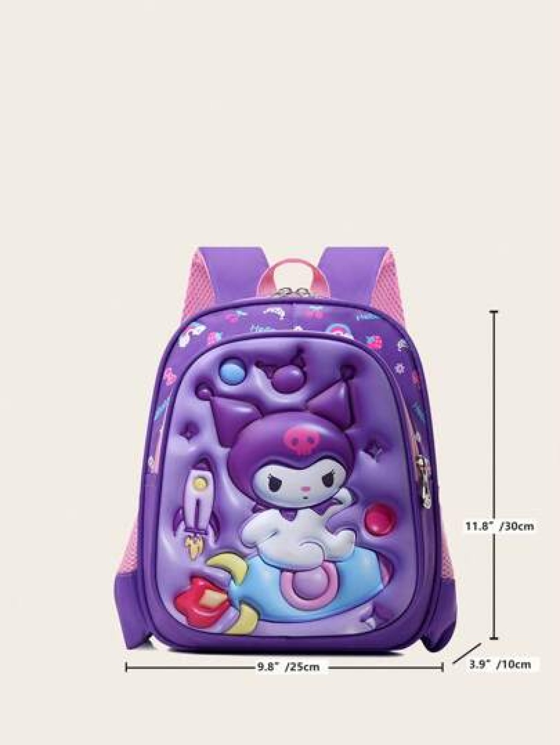 Sanrio حقيبة ظهر كاريون كوروم الجديدة والجميلة، حقيبة مدرسية، حقيبة سفر