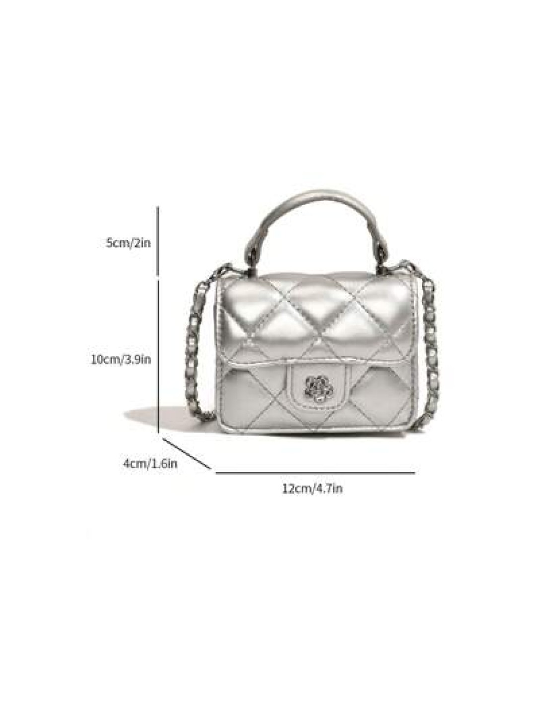 New Fashionable Mini Square Handbag With Embroidered Design