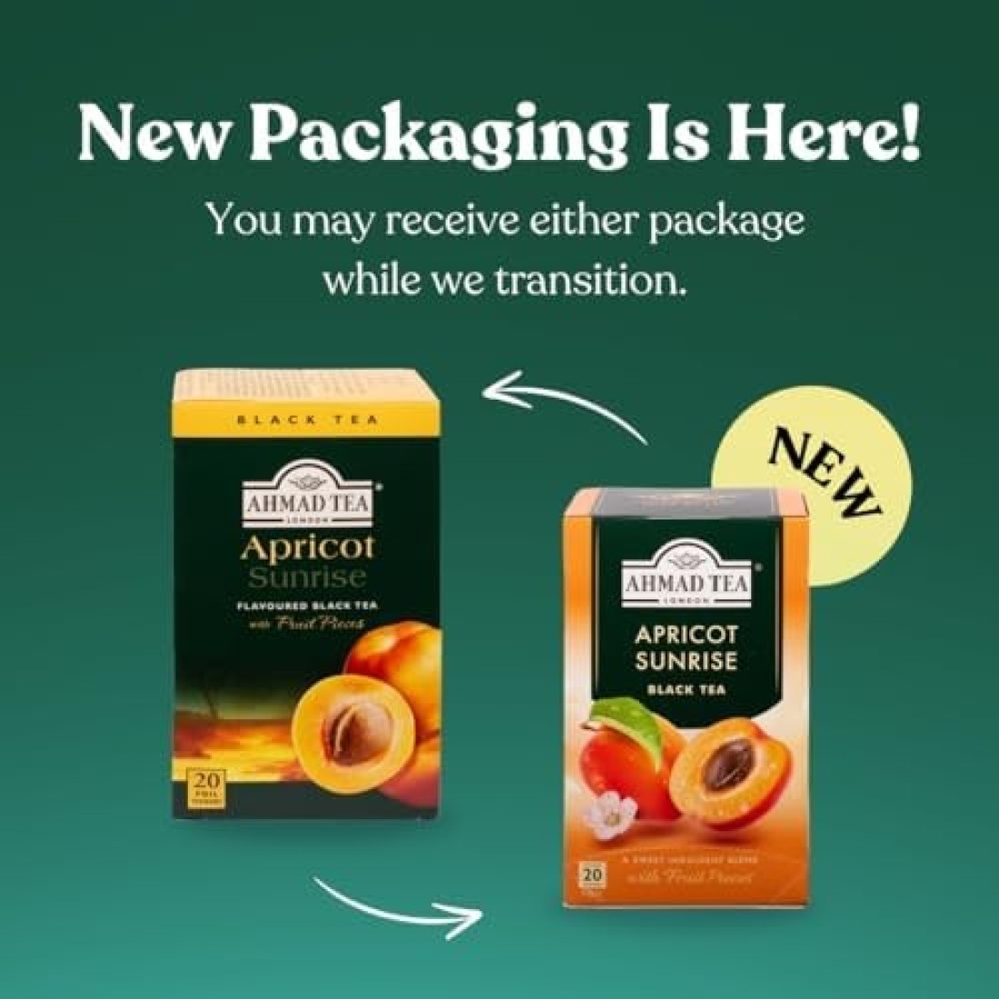 AHMAD TEA BAG APRICOT REFRESH 20X2GM
