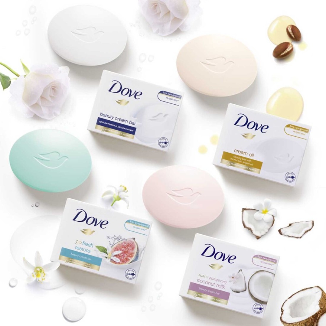 Dove Purely Pampering Coconut Milk Beauty Cream Bar 135g Pink