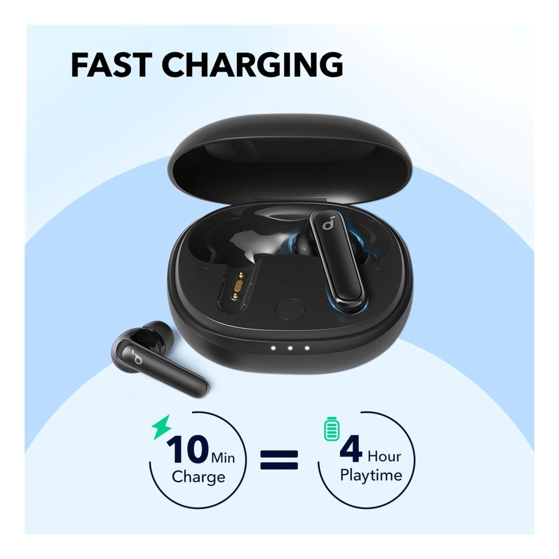 Anker Soundcore Life P3 Truly Wireless Noise Cancelling Bluetooth In-Ear Earbuds With Charging Case Black