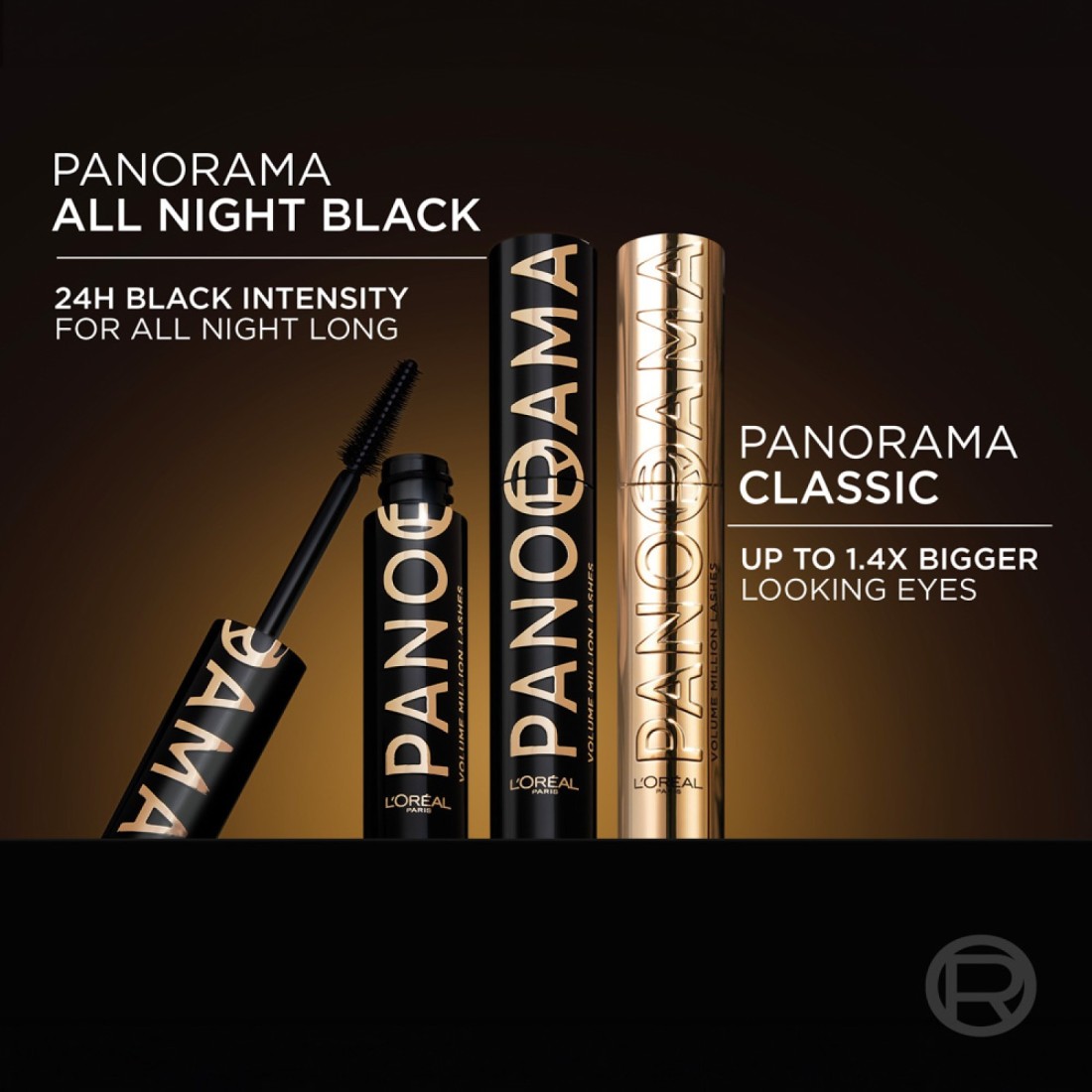 LOreal Paris Panorama All Night Volumising Mascara - Black