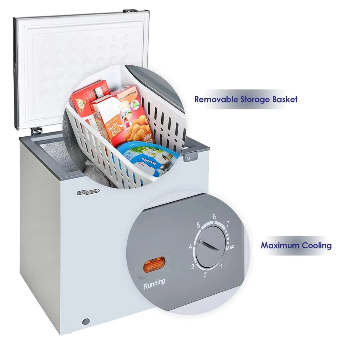 Super General Chest Freezer SGF222HM Grey 200L
