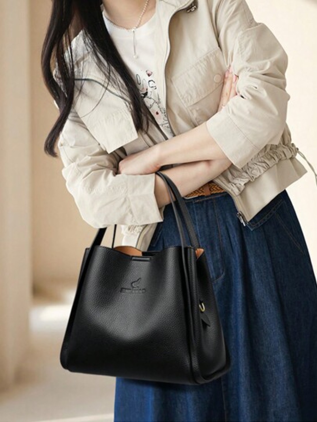 High Quality Soft Leather Handbags For Women Casual Shoulder Tote Bag Luxury Designer Ladies Large Capacity Purse Bags Hot Bag For Women Elegant