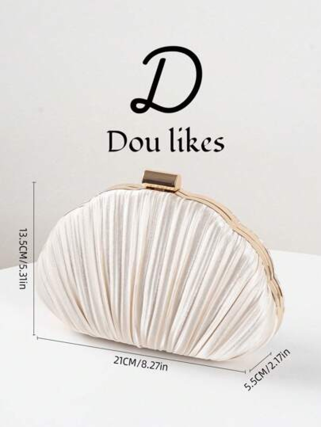 New Luxury Party Clutch Bag Shell Shaped Design Wrinkle Style Evening Bag Lady Handbag For Ceremony